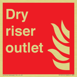 Dry riser outlet